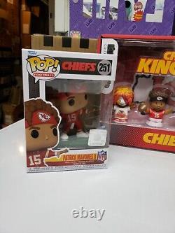Lot of 3 KC Chiefs 2023 Regular Szn & Superbowl 58 Little People + Mahomes Funko