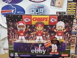 Lot of 3 KC Chiefs 2023 Regular Szn & Superbowl 58 Little People + Mahomes Funko