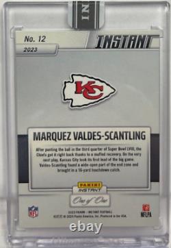 Marquez Valdes-Scantling 2023 Panini Instant Super Bowl LVIII Black#d 1/1 CHIEFS