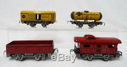 Marx 1930's Joy Line Freight Set Kansas City Chiefs Red Yellow Super Bowl Train