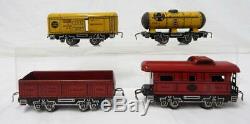 Marx 1930's Joy Line Freight Set Kansas City Chiefs Red Yellow Super Bowl Train