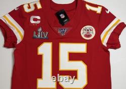 Medium 40 Patrick Mahomes #15 Vapor Elite Jersey Red Super Bowl 54 LIV Chiefs