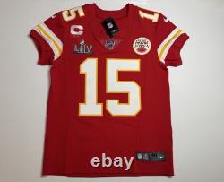 Medium 40 Patrick Mahomes #15 Vapor Elite Jersey Red Super Bowl 54 LIV Chiefs