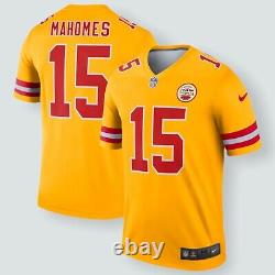 Men's Kansas City Chiefs Patrick Mahomes Nike Gold Inverted Legend Jersey Size L