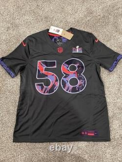 Men's Nike Super Bowl LVIII 58 Limited Anthracite Jersey Large Chiefs