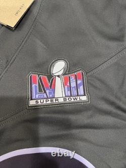Men's Nike Super Bowl LVIII 58 Limited Anthracite Jersey Large Chiefs