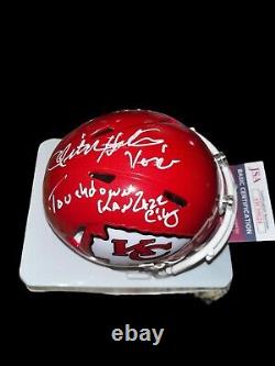 Mitch Holtus Signed Kansas City Chiefs Mini Helmet Super Bowl Voice Of Chiefs