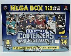 NEW 2021 Panini Contenders Football NFL Mega Box (112 Cards Per Box) Autos