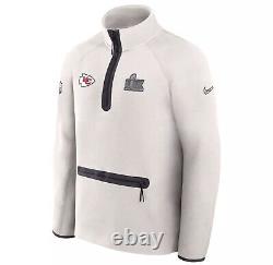 NEW Kansas City Chiefs Nike Super Bowl 59 Opening Night Fleece 1/2 Zip Jacket XL