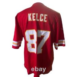 NEW Travis Kelce Kansas City Chiefs Nike Super Bowl LVIII Game Jersey Red L