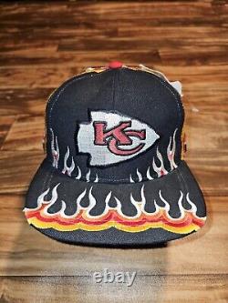 NEW Vintage Rare Kansas City Chiefs Super Bowl Champions LVIII Flame Sports Hat