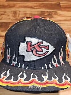 NEW Vintage Rare Kansas City Chiefs Super Bowl Champions LVIII Flame Sports Hat