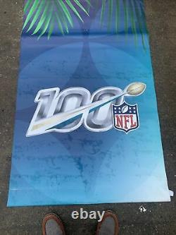NFL Authentic Super Bowl LIV Vinyl Banner Hung From Lamposts 7'x3' (84x36)