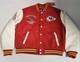 Nfl Kansas City Chiefs Bomber Letterman Varsity Jacket / Men's Size Large