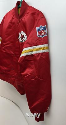 NFL Kansas City Chiefs Satin Bomber Starter Jacket Medium Youth Super Bowl Champ