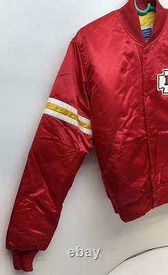 NFL Kansas City Chiefs Satin Bomber Starter Jacket Medium Youth Super Bowl Champ