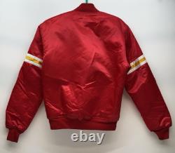 NFL Kansas City Chiefs Satin Bomber Starter Jacket Medium Youth Super Bowl Champ