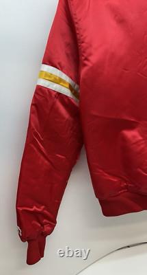 NFL Kansas City Chiefs Satin Bomber Starter Jacket Medium Youth Super Bowl Champ