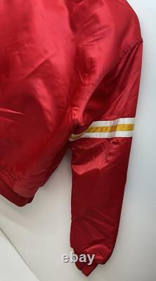 NFL Kansas City Chiefs Satin Bomber Starter Jacket Medium Youth Super Bowl Champ