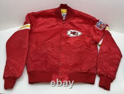 NFL Kansas City Chiefs Satin Bomber Starter Jacket Medium Youth Super Bowl Champ