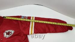 NFL Kansas City Chiefs Satin Bomber Starter Jacket Medium Youth Super Bowl Champ