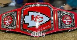 NFL Superbowl Kansas City Chiefs Championship Leather title belt Adult size 4mm