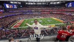 NFL White Hoddie Sweater 2XL Super Bowl LVIII Las Vegas 49ers Chiefs EUC