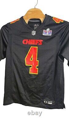 NWT Nike NFL Rashee Rice #4 Chiefs Super Bowl LVIII Jersey Black On Field LARGE