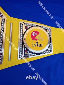 New Kansas City Chiefs KC Super Bowl 58 Championship 2024 Belt Adult Size 2mm