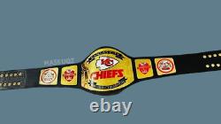 New Kansas City Chiefs Super Bowl Championship Belt American Football NFL Brass