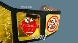 New Kansas City Chiefs Super Bowl Championship Belt American Football NFL Brass