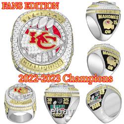 New Kansas City Chiefs Super Bowl LVII Championship Trophy & Ring Box MAHOMES 15