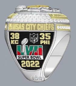 New Kansas City Chiefs Super Bowl LVII Championship Trophy & Ring Box MAHOMES 15