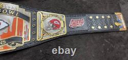 New Kansas City Chiefs Superbowl Championship Title Belt NFL Stacked Plated Belt