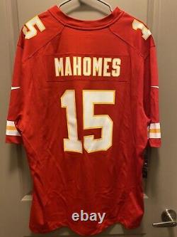 New Patrick Mahomes XL Mens Red Kansas City Super Bowl 55 Nike Game Jersey NWT