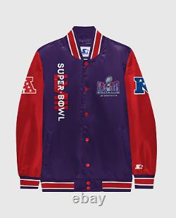 New Starter Super Bowl LVIII 58 Las Vegas 2024 Kansas City Chiefs Varsity Jacket