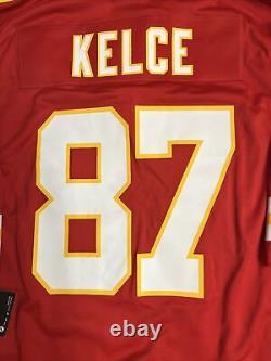 New Travis Kelce Size L Kansas City Chiefs Nike Super Bowl LIV Mens Game Jersey