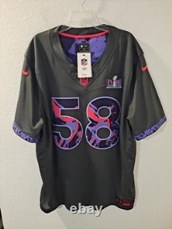 Nike Anthracite Super Bowl LVIII 58 Limited Edition Jersey Classic Cool 2XL NWT