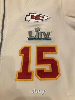 Nike KC Chiefs Patrick Mahomes Super Bowl 54 Media Night Showout Hoodie LARGE