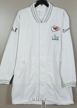 Nike Kansas City Chiefs NFL Team Issued Superbowl LIV 54 Jacket White (size 4xl)