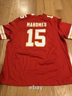Nike Kansas City Chiefs Patrick Mahomes Red Super Bowl LIX Game Jersey Sz M 67NM