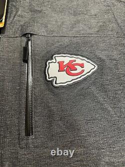 Nike Kansas City Chiefs Storm Fit Team Issued Jacket New Size 2XL Grey Black