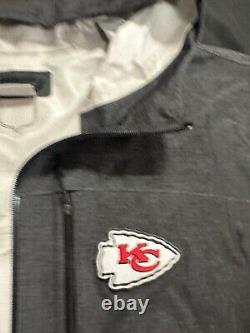 Nike Kansas City Chiefs Storm Fit Team Issued Jacket New Size 2XL Grey Black