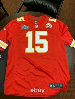 Nike Mahomes Red Kansas City Chiefs SB LIV Patch Game Jersey Size L NWT
