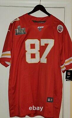 Nike NFL Kansas City Chiefs Travis Kelce #87 Super Bowl LIV Champions Game Event