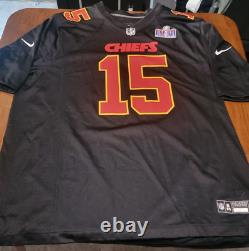 Nike Patrick Mahomes 2024 Black Super Bowl Jersey Size Adult XXL