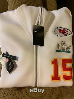 Nike Patrick Mahomes Kansas City Chiefs Super Bowl LIV Media Showout Hoodie-LG
