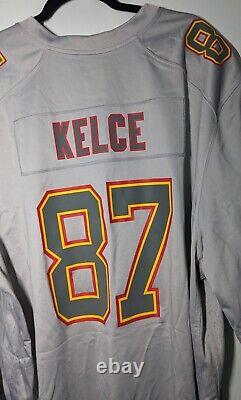 Nike Travis Kelce Gray Kansas City Chiefs Super Bowl LVII Patch Jersey Size 3XL