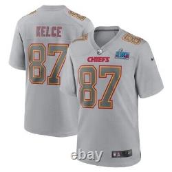 Nike Travis Kelce Gray Kansas City Chiefs Super Bowl LVII Patch Jersey Size 3XL