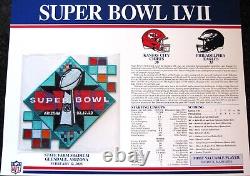 Official NFL SB 57 Patch/Stat Panel Chiefs v Eagles (2023) 5- Final Prints Left